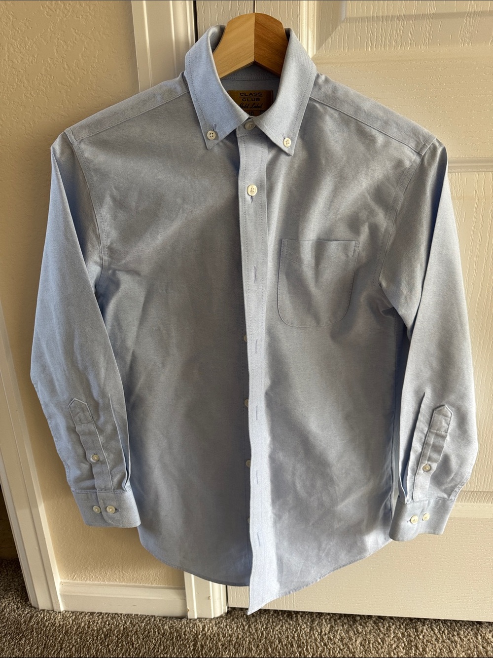 Class Club Gold Label Light Blue Button-Down boys’ dress  shirt
